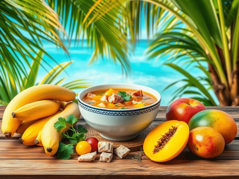 Caribbean Ham and Plantain Soup for a Tropical Dinner