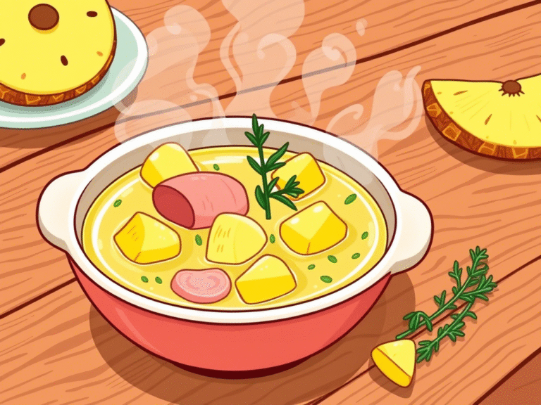 Pineapple and Ham Soup for a Sweet and Savory Surprise