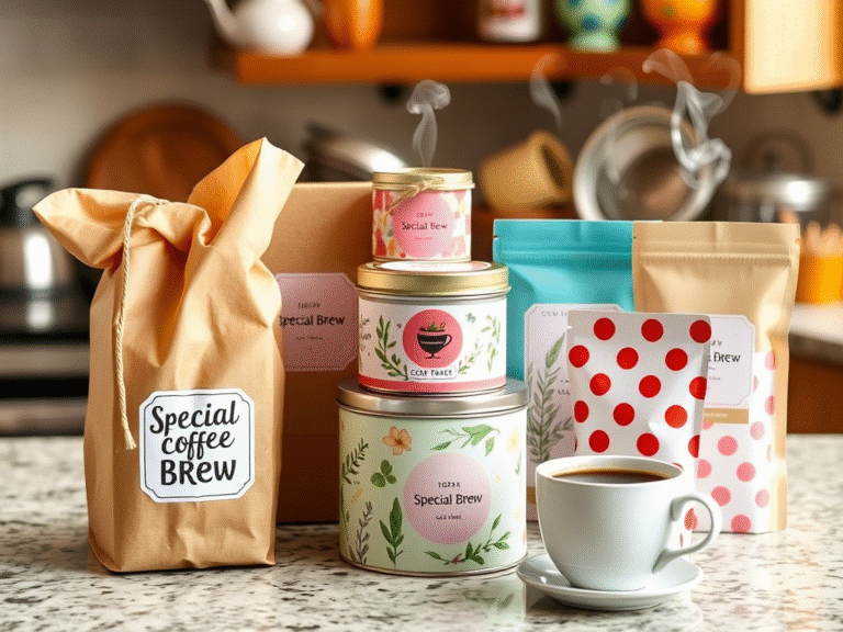 What are some fun packaging ideas for custom coffee gifts