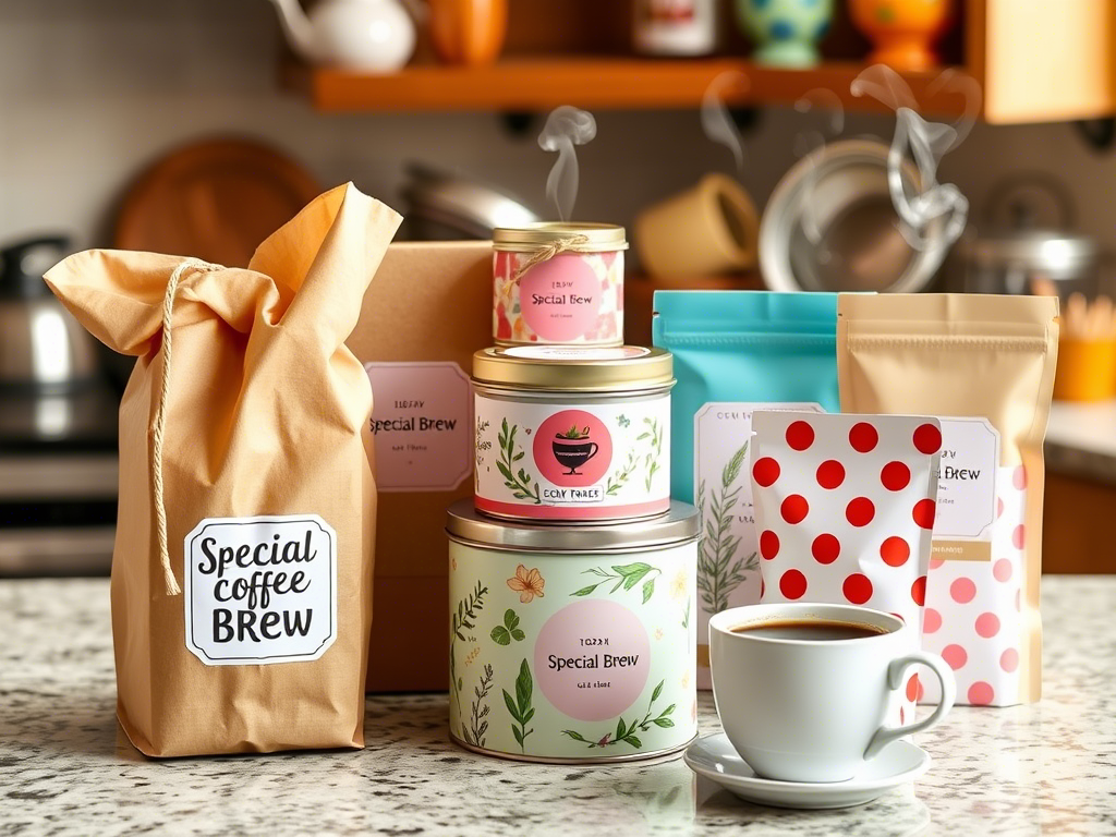 What are some fun packaging ideas for custom coffee gifts